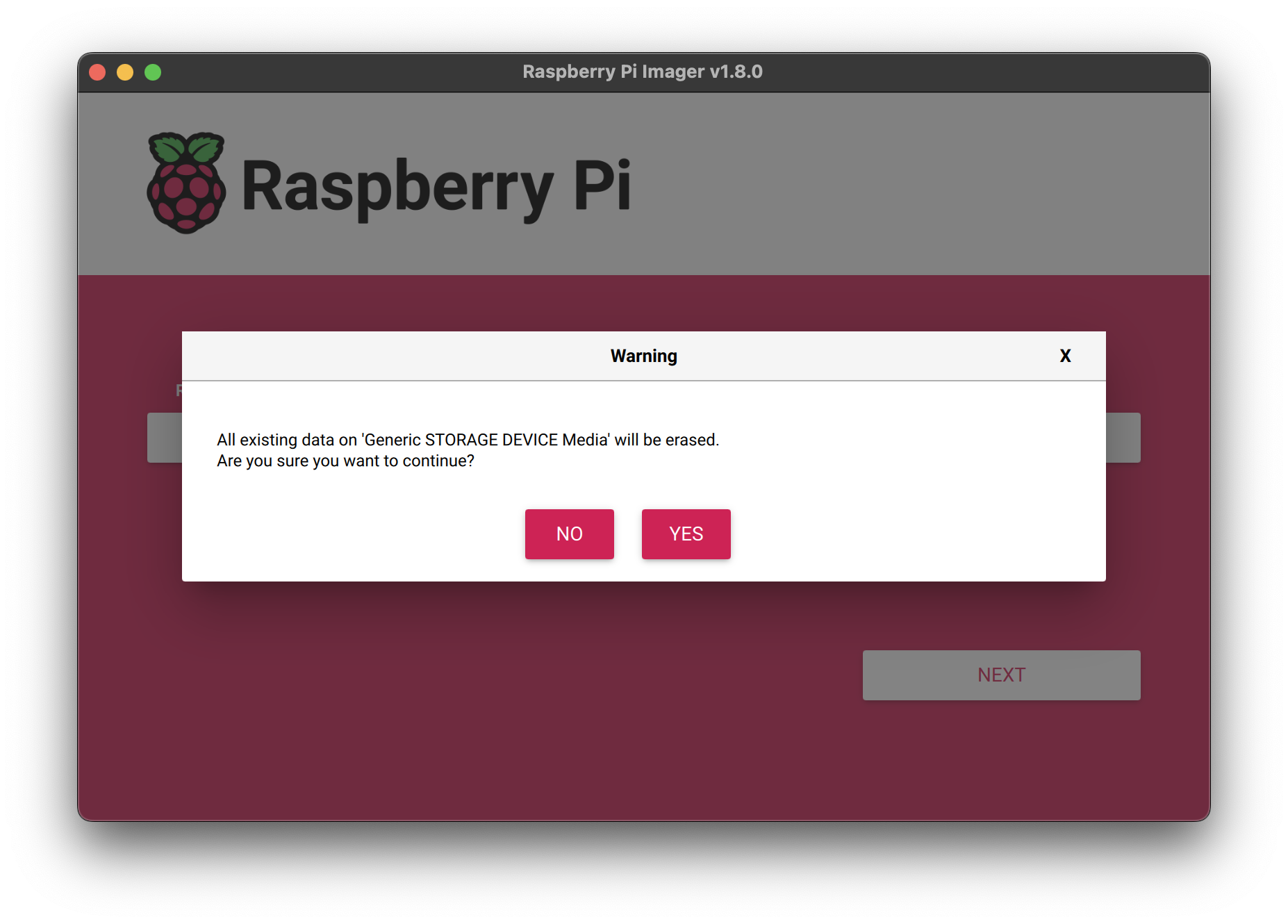 Confirming a reimage of a storage device in Imager.