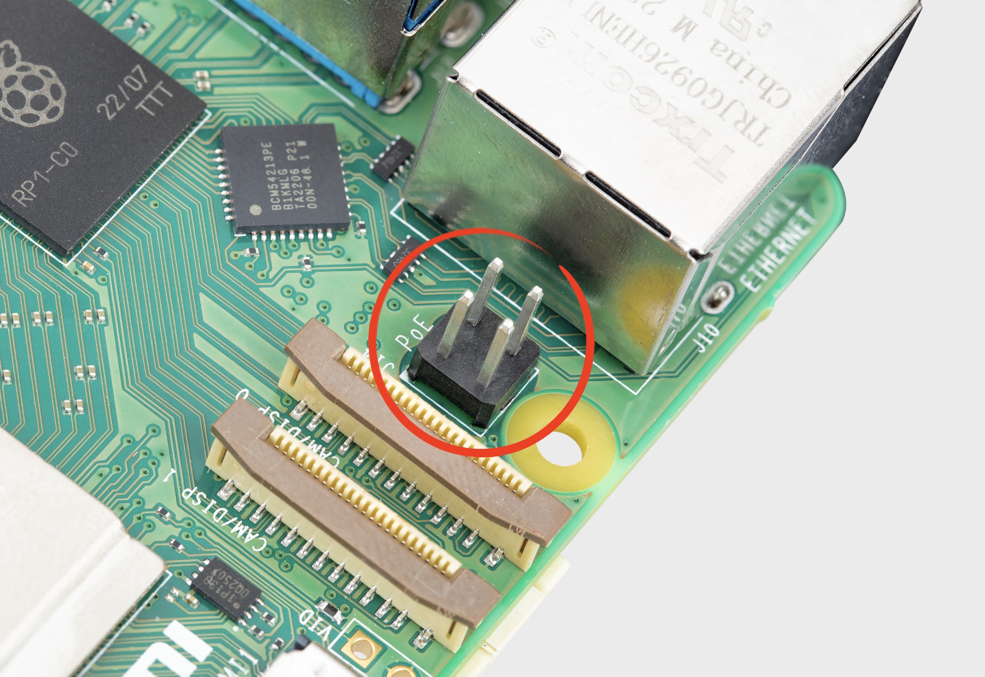 The PoE connector,width=