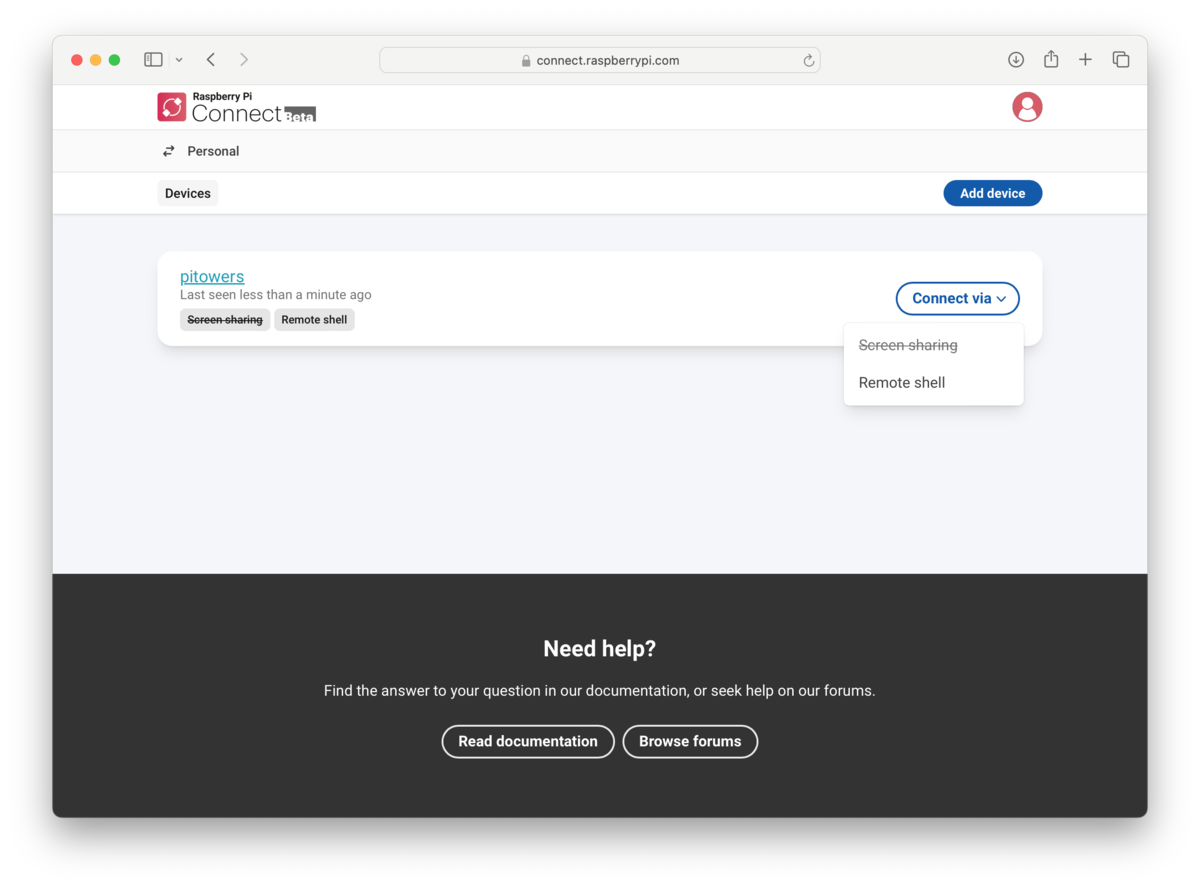 screen sharing disabled