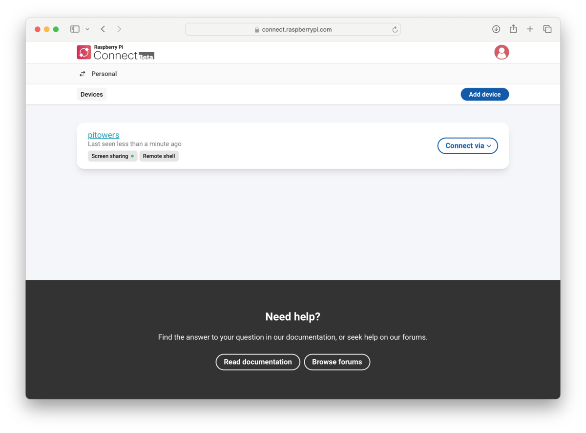 screen sharing in progress